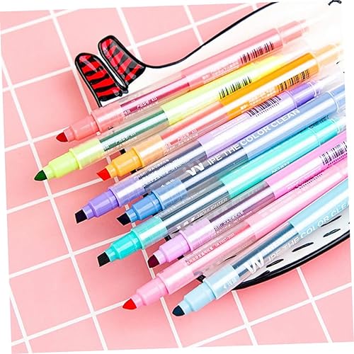 Miniatura 4 de EXCEART Juego de 20 rotuladores borrables y borrables, rotuladores de escritura líquidos, doble cabezal para uso estudiantil