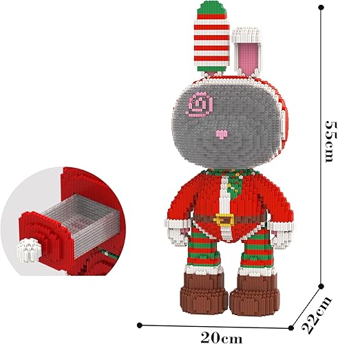 Miniatura 3 de Rabbit Series Christmas Rabbit Micro Mini Blocks Animal Building Blocks Set (8000 Pieces)-Building Toys Gifts for Kid and Adult,Model Set for Display
