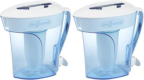 Miniatura 9 de ZeroWater Jarra de filtro de agua de 5 etapas lista para verter de 10 tazas 0 TDS para un mejor sabor al agua del grifo, certificado IAPMO