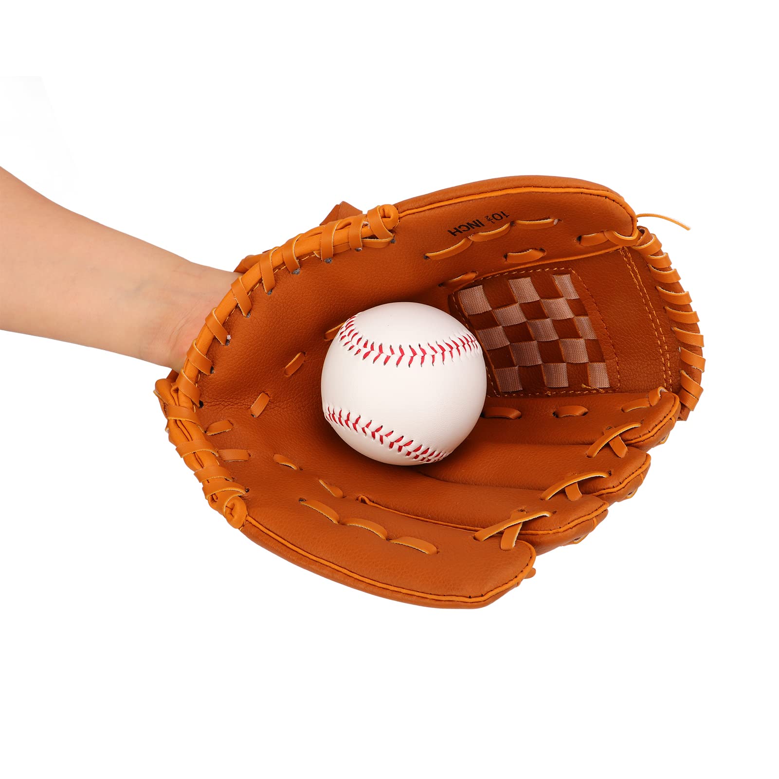 Gants De Baseball De Sport, Gant De Baseball pour Enfants, Gant De Baseball pour Adultes, Gants De Softball, Gants De Baseball en PVC Marron pour Enfant, Adulte, Entraînement en Plein Air.