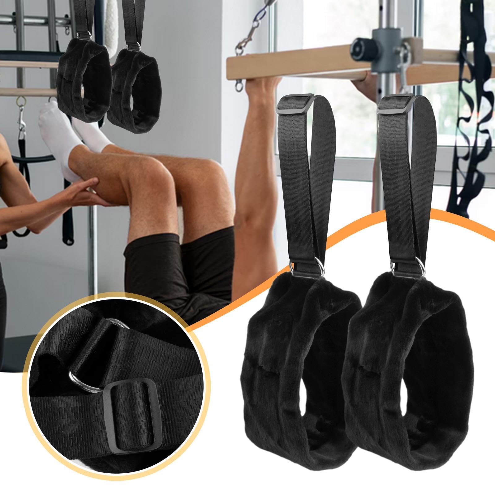 TISHITA 1 Paio Cinghie Pilates Reformer Cinghie Fitness Cinghie Esercizi Cinghie Piedi Mani Regolabili Morbide Peluche Accessori Pilates Materiale Peluche ADA