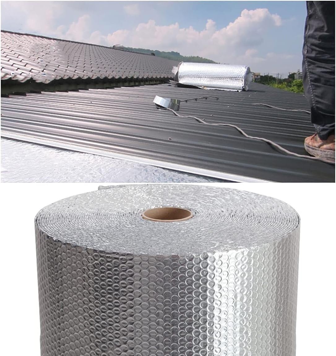 Insulation Foils Double Bubble Insulation Foils Reflective Insulation for Roofs, Walls, Floors and Garages(2x15m)