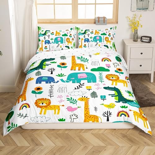 Vista 160 de Funda de edredón de zorro individual, funda de edredón de zorro de dibujos animados, búho de zorro bosque, juego de ropa de cama para niños, Multi 07