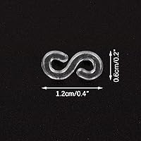 Vista 2 de OIIKI 1000 clips en forma de S, clips de banda de goma, kit de recambios de conectores de plástico para pulseras de telar de bricolaje, transparente