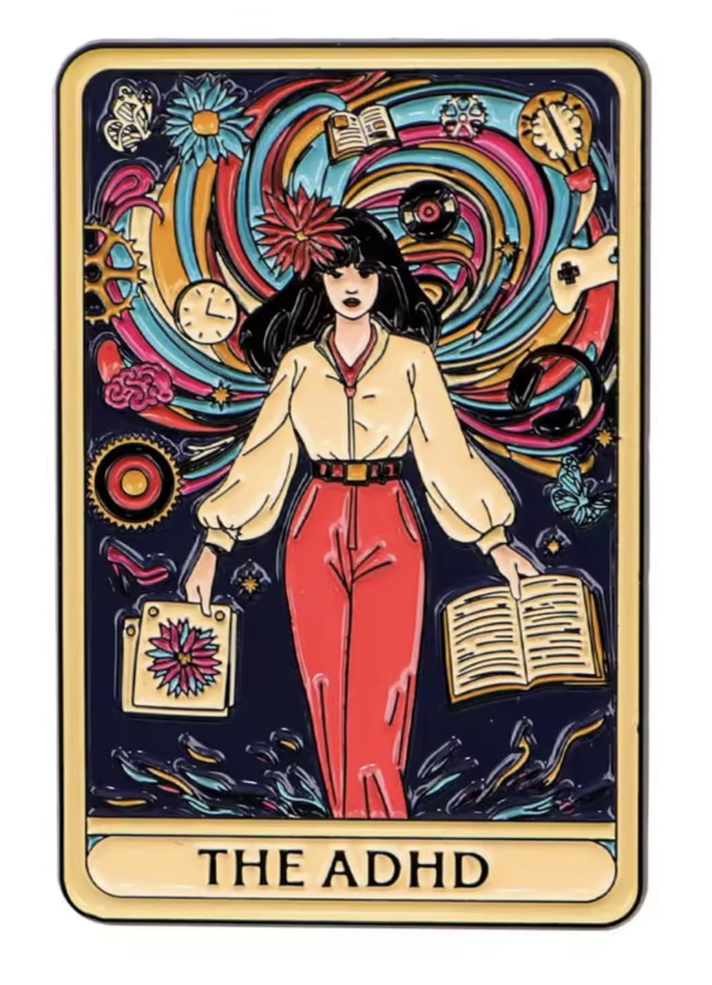 The ADHD Woman Tarot Card Fortune Telling Teller Palm Reading Autism Awareness Neurodivergent Neurodiversity Attention-Deficit Hyperactivity Disorder Humor Funnry 2