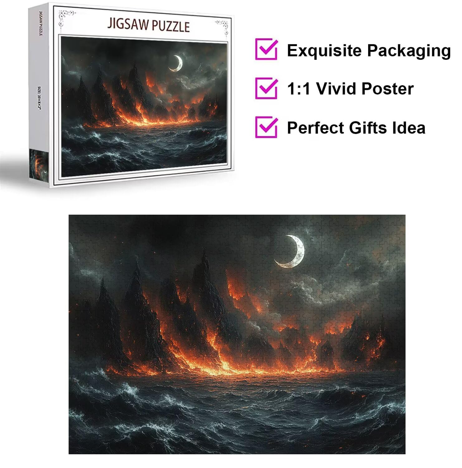 Puzzle 4000 sztuk 141 x 87 cm, Puzzle Dorośli Płomień Księżyca, n-848