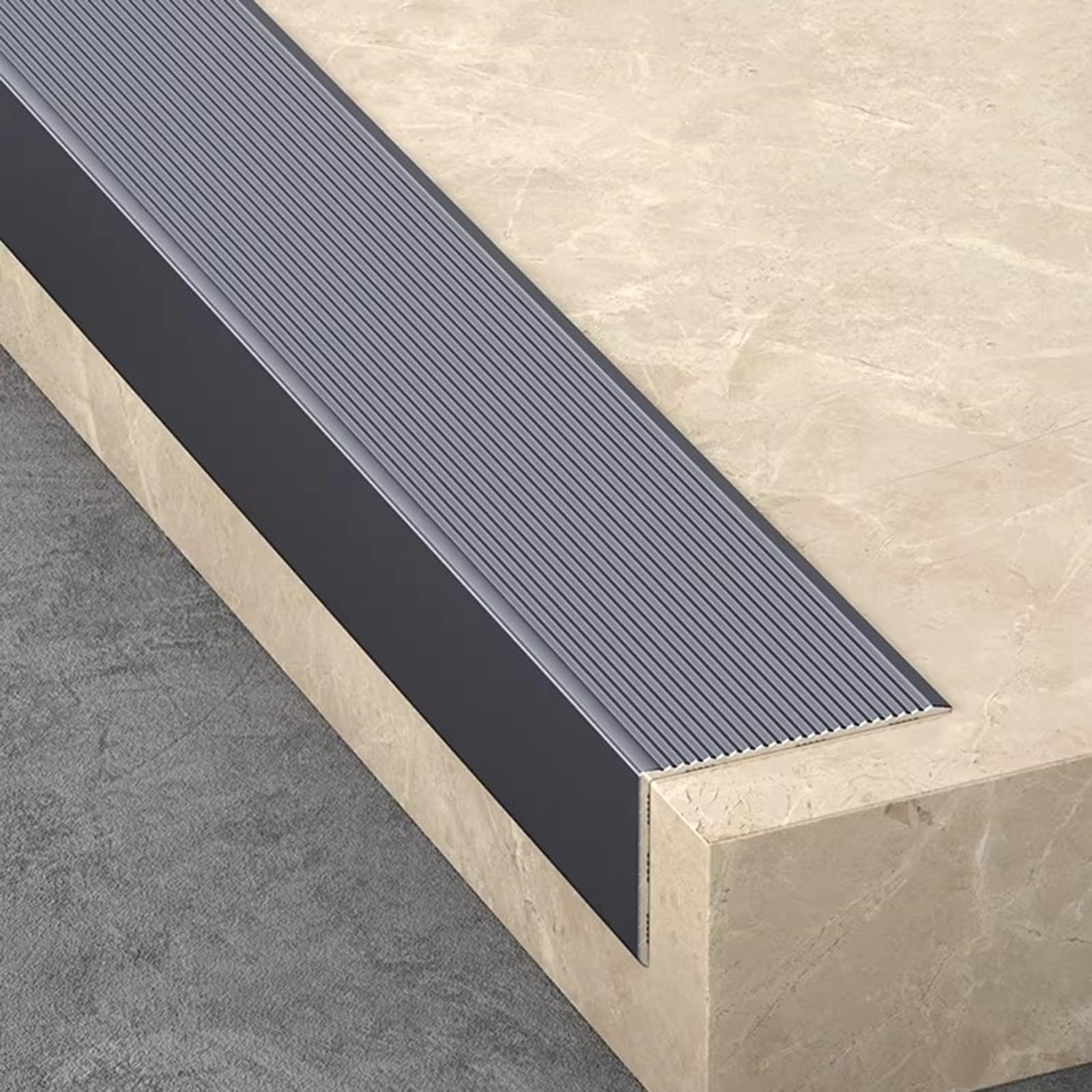 Borde de escalera aluminio exterior e interior en múltiples tamaños y colores