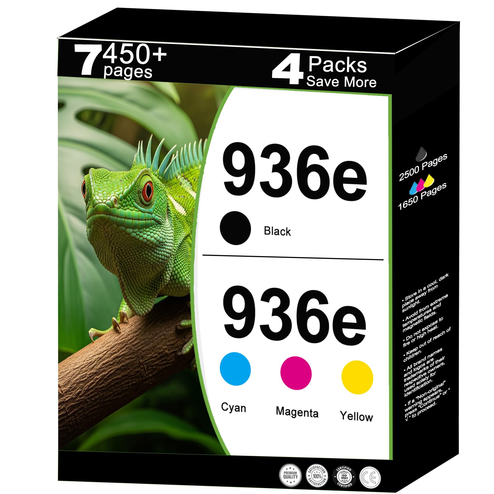 936e Ink Cartridges Compatible Replacement for HP 936 XL 936XL Combo Fit for OfficeJet 9122e Pro 9120 9120e 9125 9125e 9128e 9135e 9110b 9120b 9130b,