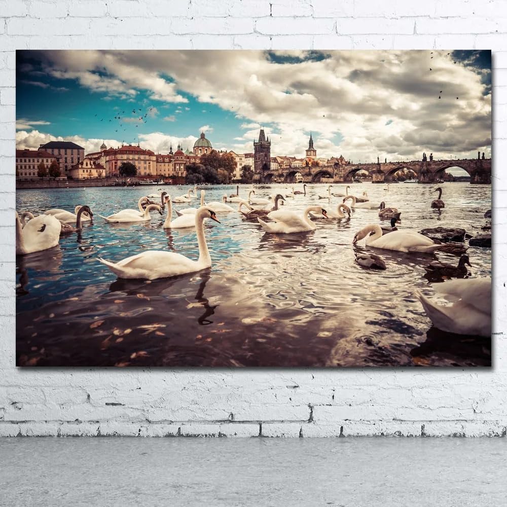 絵画白鳥/花々と海/A4サイズ 海と蝶/2L 額縁無し3枚セット17500