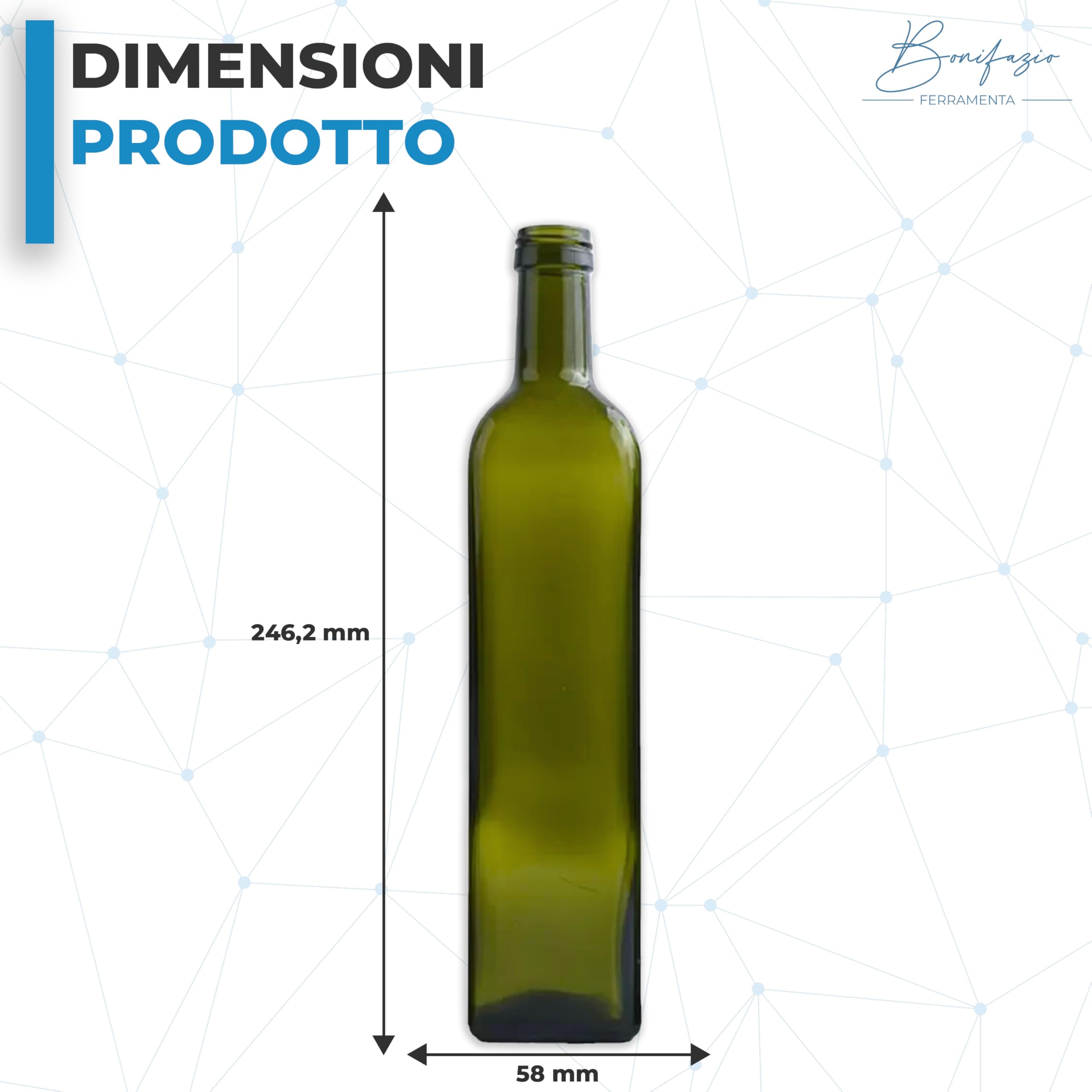 Set da 12 Bottiglie Olio Marasca Scura da 500 ml con Tappo Salvagoccia Ideale per di Olio, Liquori e Altri Liquidi Conservazione Sicura e Pratica