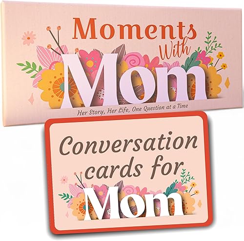 Game That Song Moments with Mom - Conversation Cards Gift for Mother's on her Day! Includes 120 question Cards for boy and Daughter Gifts to Learn More About her! Fun!