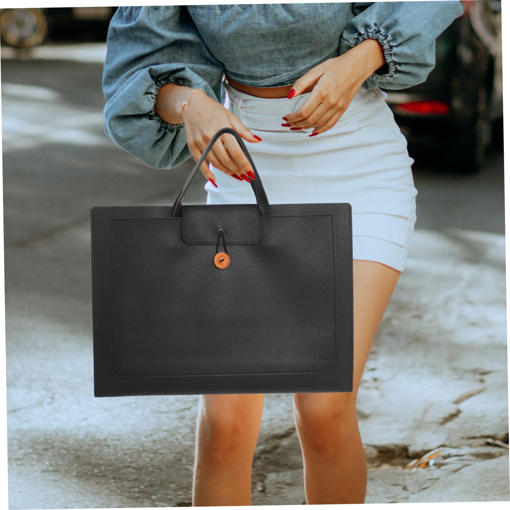 Borsa da Lavoro per Laptop da Borsa per Tablet in Pelle Pu Organizzazione Efficiente Trasporto Confortevole Look Professionale Elegante per Viaggi Universitari e Lavoro