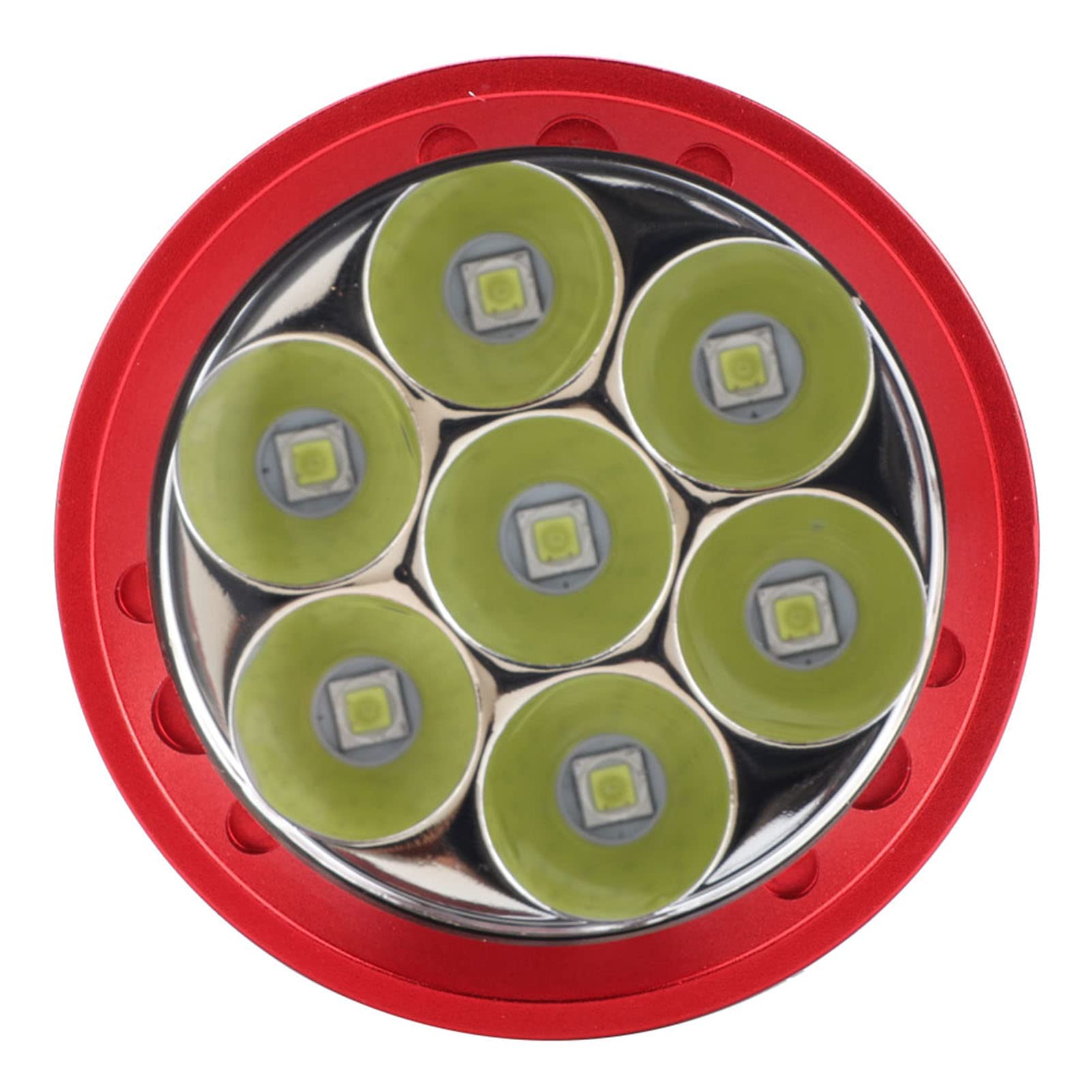 Torcia Subacquea Impermeabile da 18000LM Torcia Subacquea a LED da 100M con 3 modalità Ad Alta luminosità per il Campeggio di Caccia (rosso)