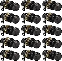 Vista 27 de Goldenwarm - Perillas interiores de puerta de bronce aceitado, perillas para puerta de dormitorio, pomo de puerta de bronce con privacidad, perilla