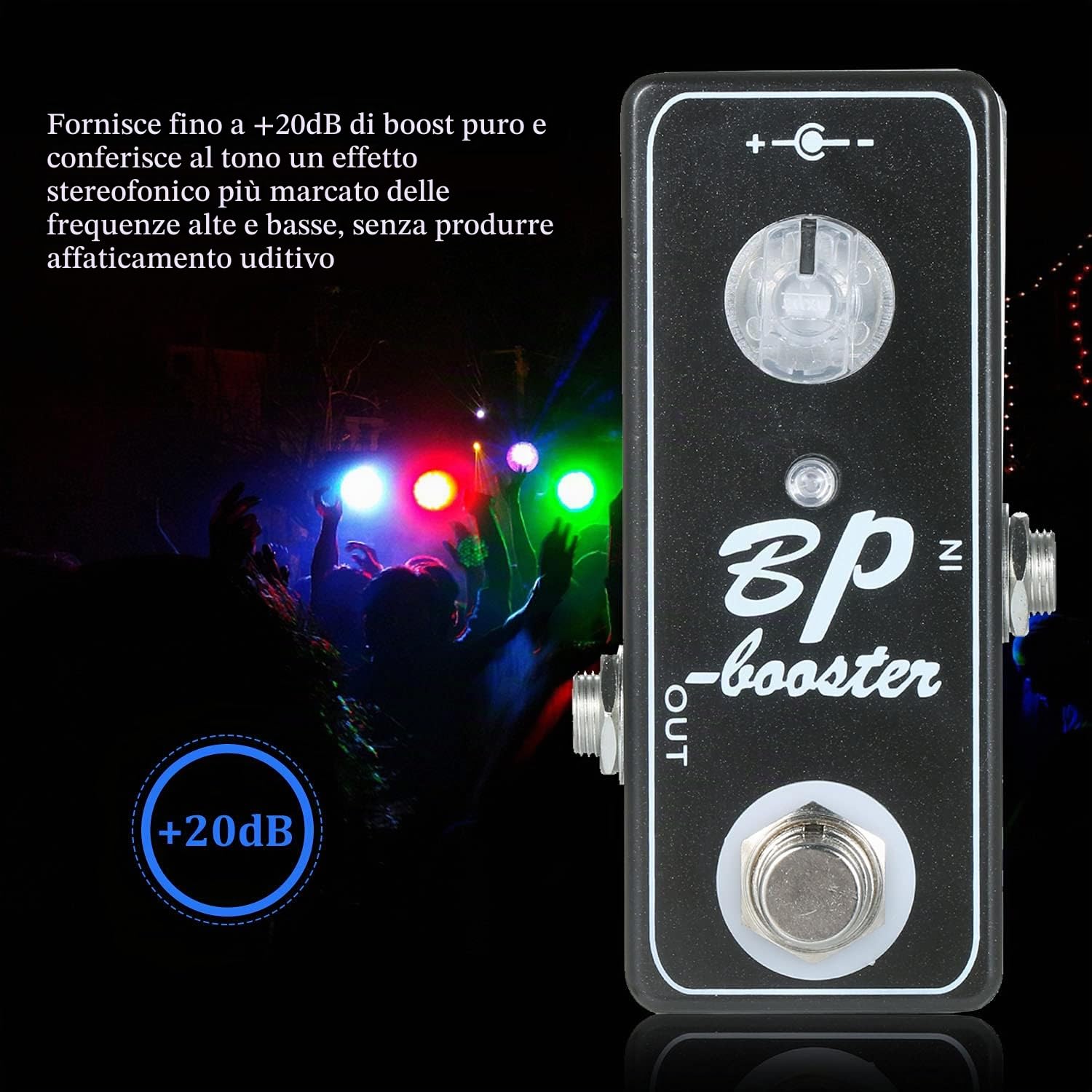 BP Booster Audio Mini Pedali per Chitarra BP Booster Clean Boost Tipo Effetto True Bypass Switching per Chitarra Basso Prodotti Elettroacustici