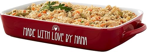 Miniatura 2 de Personalization Universe Made With Love - Utensilios de cerámica personalizados para hornear, 4 cuartos de galón, apto para horno, lavavajillas y