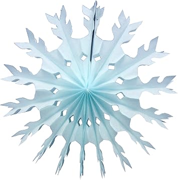 3-Pack 15 Inch Tissue Paper Snowflake Light Blue