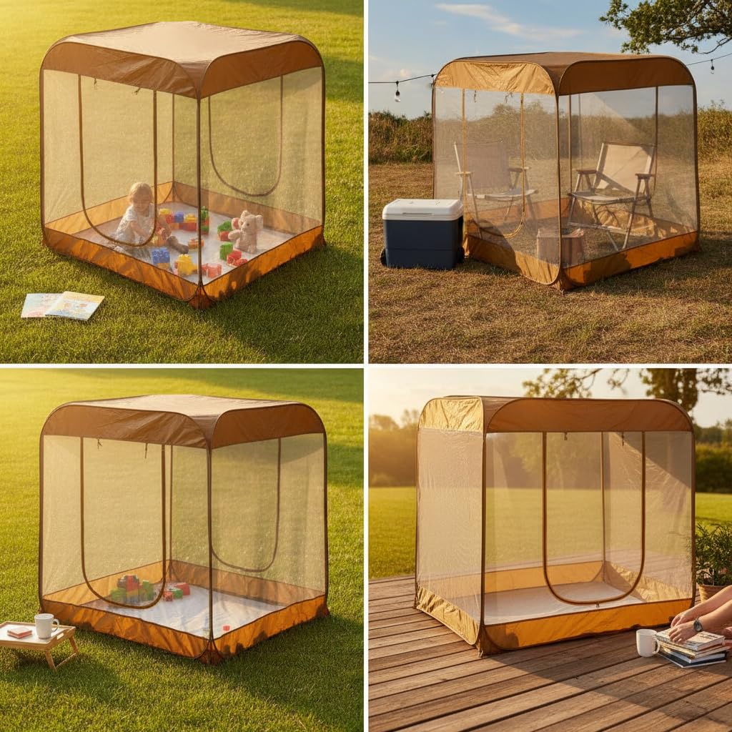 da Campeggio 3 Stagioni con Zanzariera Integrata Automatica -Up per Outdoor, per esterni - per escursioni, Style 1