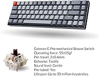 Vista 7 de Keychron Teclado mecánico inalámbrico K6 65% compacto de 68 teclas para Mac, retroiluminación blanca intercambiable en caliente, Bluetooth