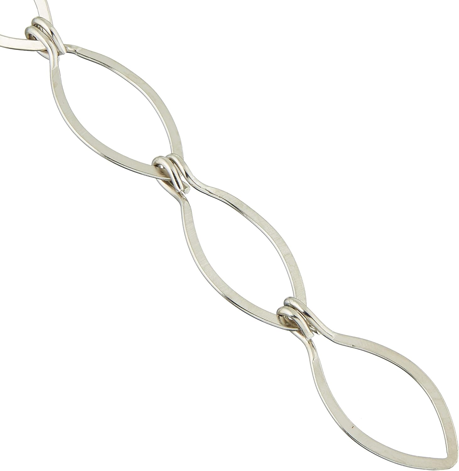 RCH Hardware CH-04-PN-3 Decorative Polished Nickel Solid Brass Chain for Hanging, Lighting-Sleek Ovals and Unwelded Links (3 ft/1 Yard)
