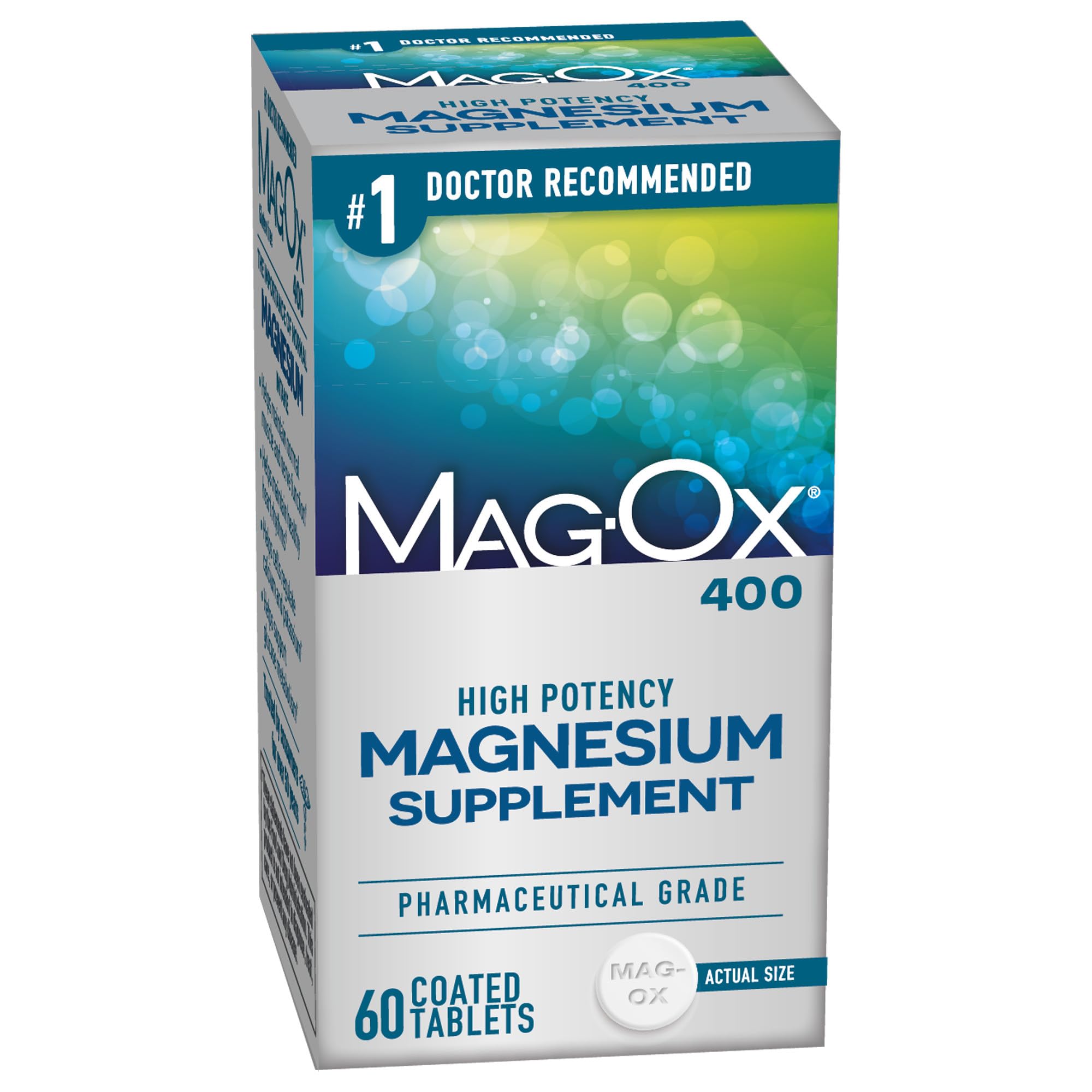 Mag-Ox High Potency Magnesium Supplement, Tablets, 60 Count 60 Count (Pack of 1) Magnesium