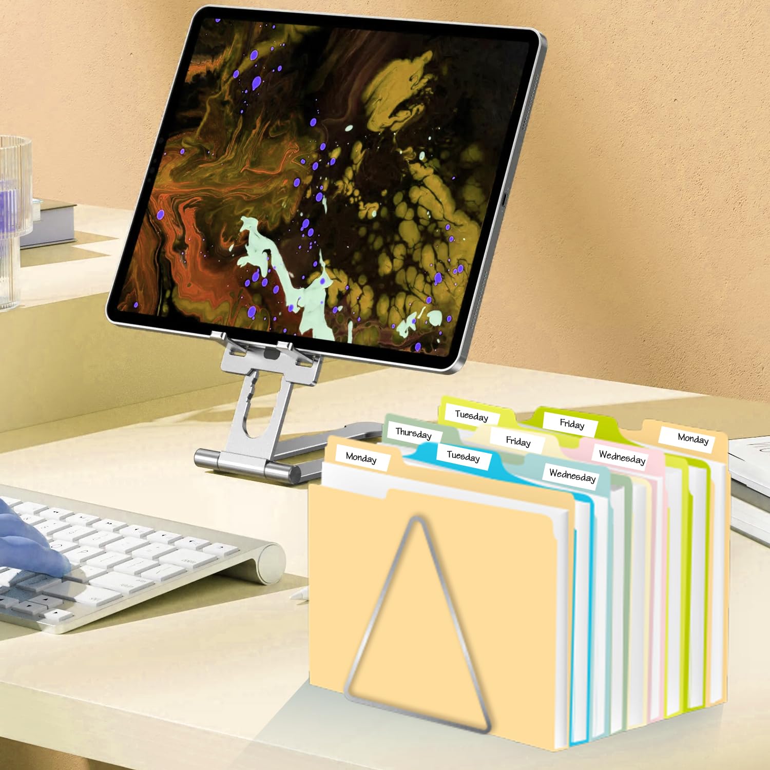 RAZCC - Carpeta de archivos, paquete de 200 carpetas de archivos de colores, tamaño carta, tamaño carta, carpetas de archivo con pestañas para oficina, escuela, negocios, 10 colores surtidos