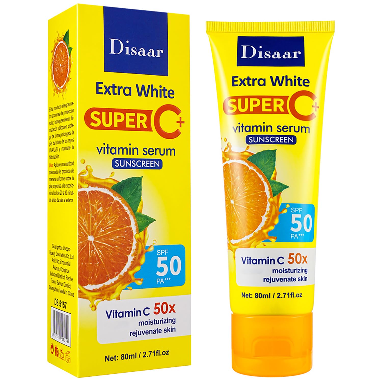 DISAAR BEAUTY Vitamin C Serum Sunscreen SPF...