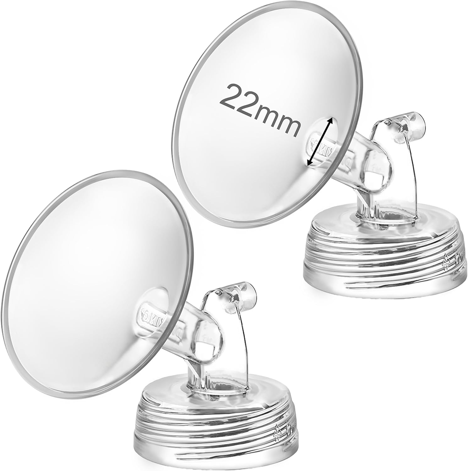 22mm 2 pc Flanges Compatible with Spectra S2 S1 9 Plus Syndergy Gold and Syndergy Gold Portable Breastpumps Replacement to Spectra Pump Parts and Flange 22mm.