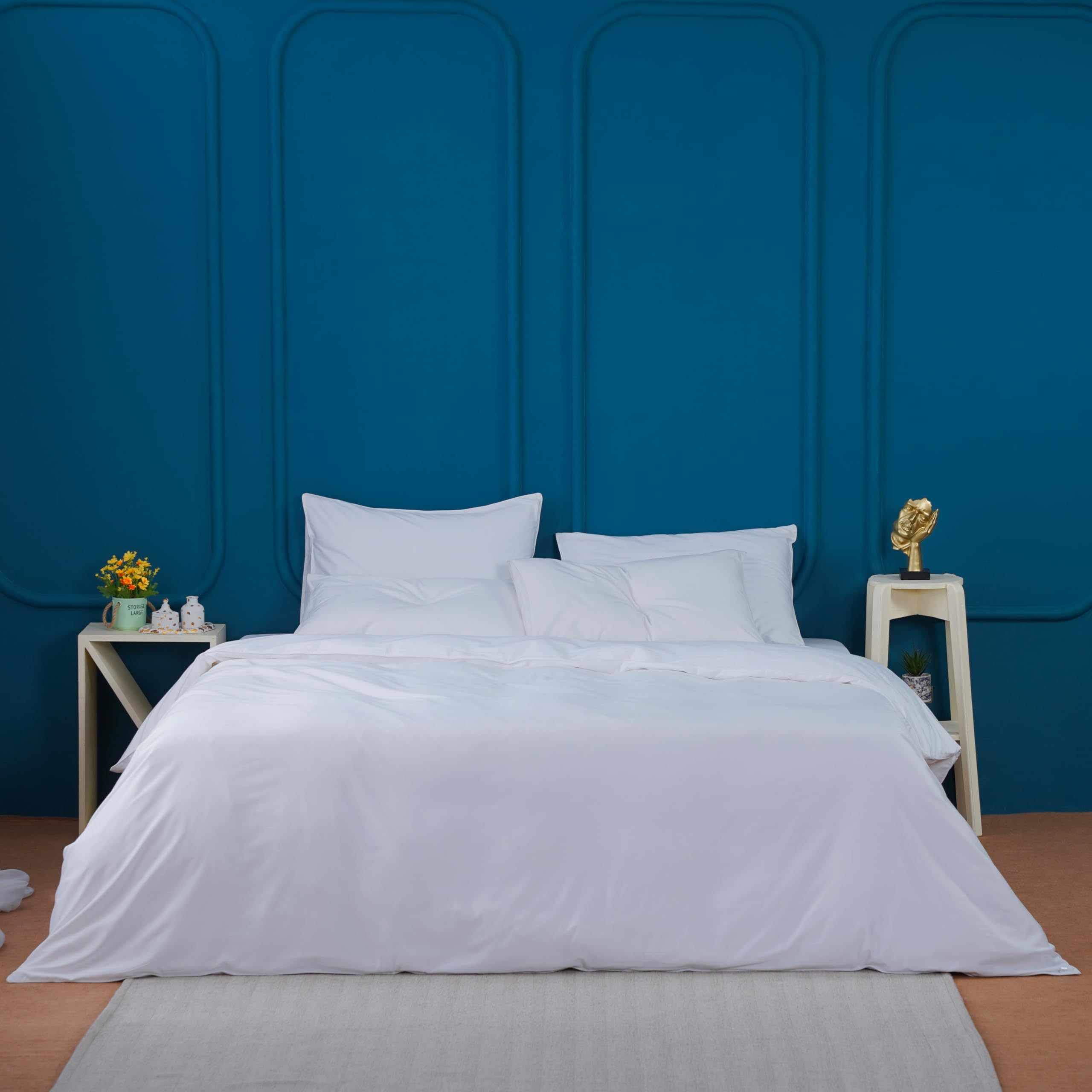 Sheet Story Bamboo Double Duvet Cover Set, 400 Thread Count, Double Duvet Cover Set including Pillowcases