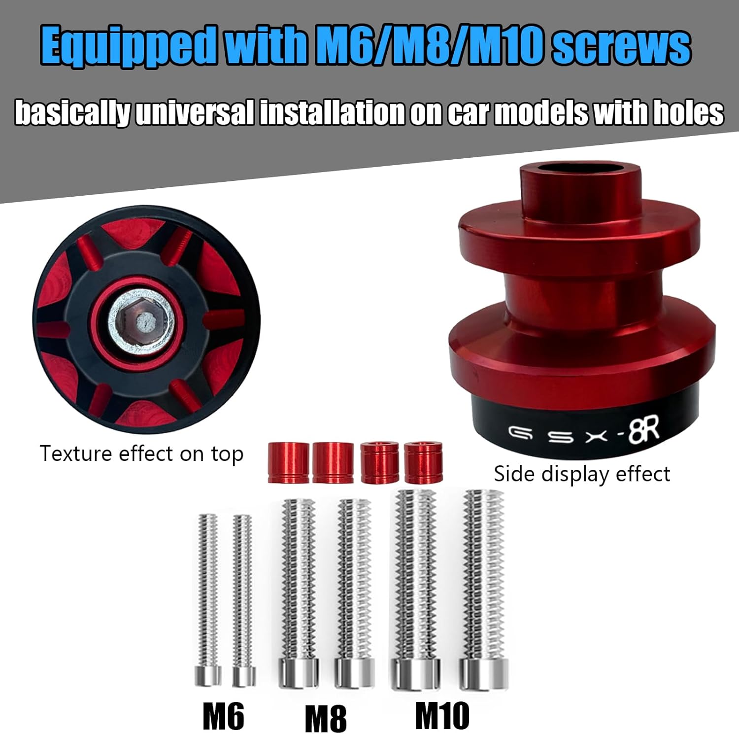 FOR GSX-8R GSX8R GSX 8R 2025 CNC Aluminum Alloy 8MM Swingarm Spools Slider Stand Screw gsx-8r 2023-2026 Motorcycle Accessories (Blue)