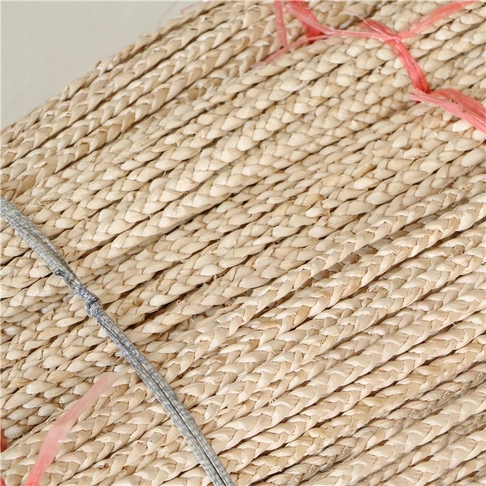 MATYASIGO 45 Meter Typha Pflanze Stroh Zöpfe Seil Handarbeit Gewebe DIY Basteln Material Home Dekor (Breite 0,9–1,1 cm)