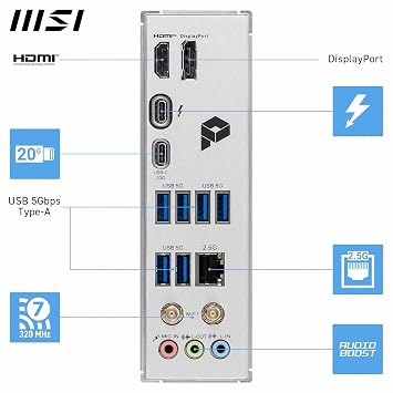 MSI, Pro Z890-S Wifi Soket 1851 Ddr5 8600Mhz(oc) Usb 20Gbps3Xm.2 2Xtb4 Hdmi Display 2.5G Lan Wifi7 Atx, 7E54-001R
