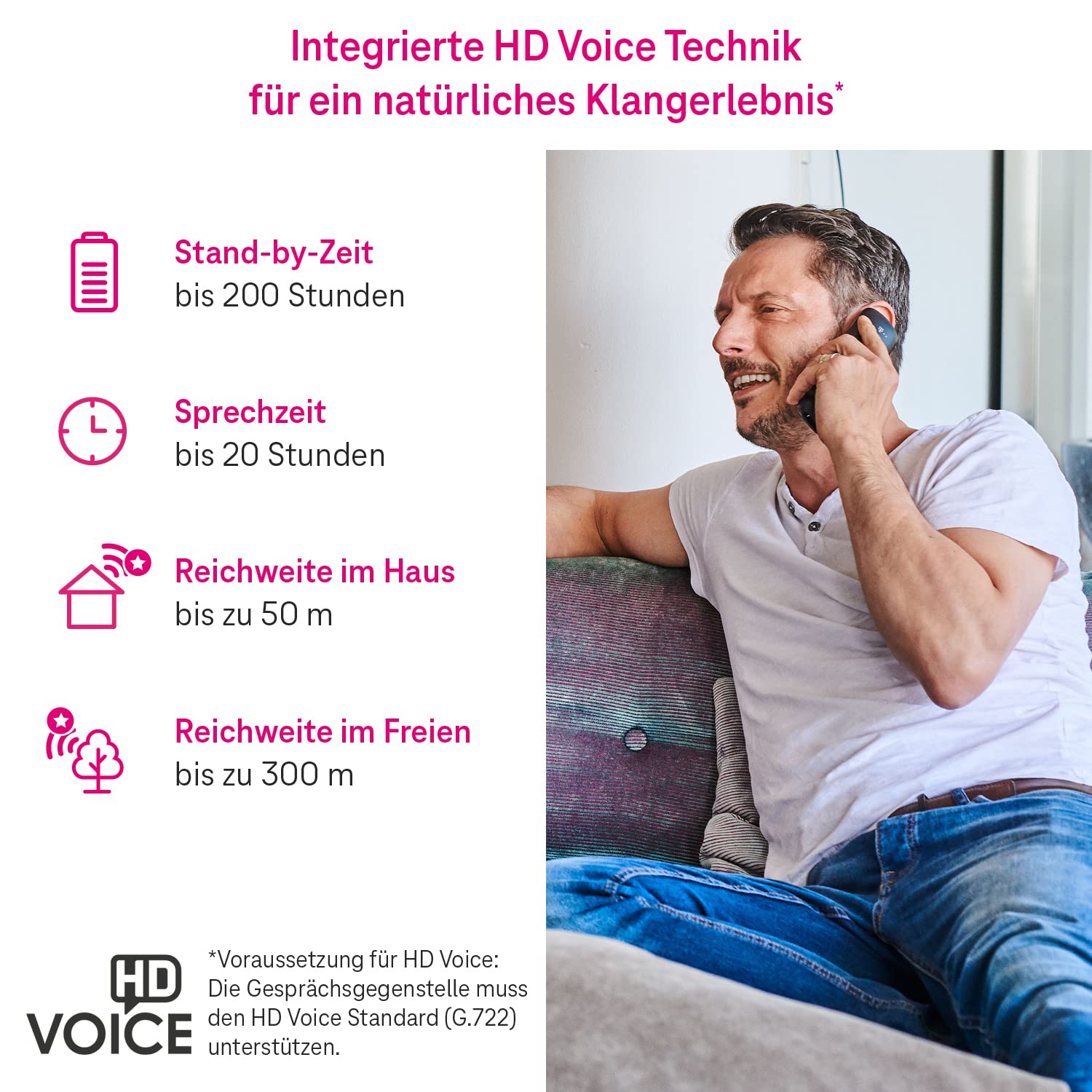 Telekom Speedphone 12 schnurloses DECT Telefon mit Farbdisplay HD Voice Freisprechen für Speedport Smart Pro
