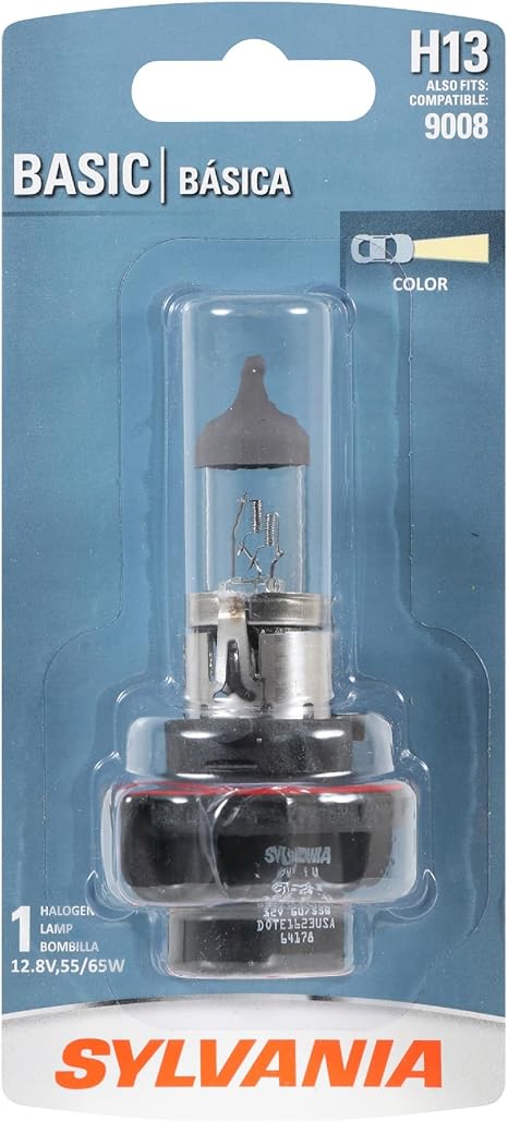 SYLVANIA H13 Basic Halogen Headlight Bulb, DRL Use, 1 Bulb