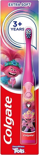 Colgate Kids 3+ Years Trolls Extra Soft Battery Toothbrush