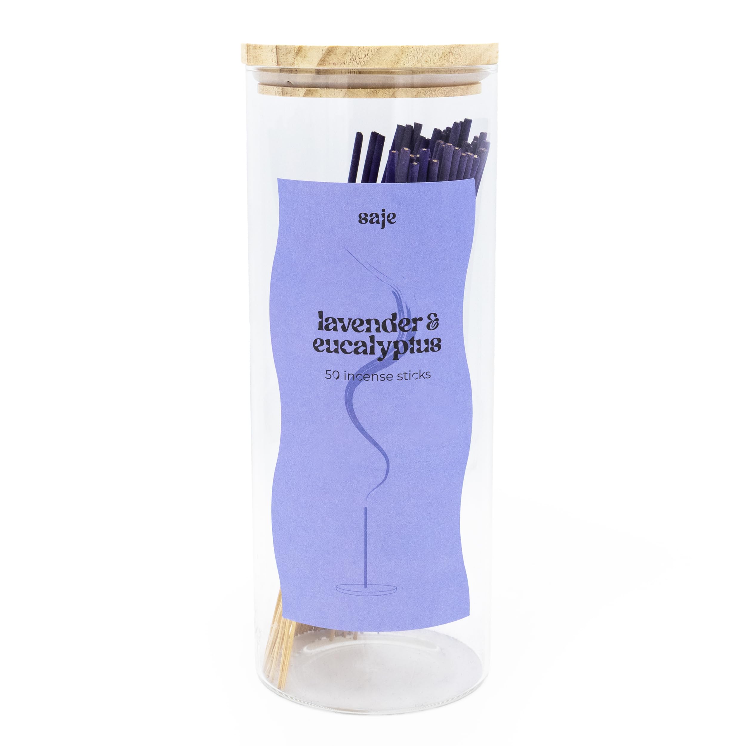 Lavender and Eucalyptus Incense Sticks in Glass Jar