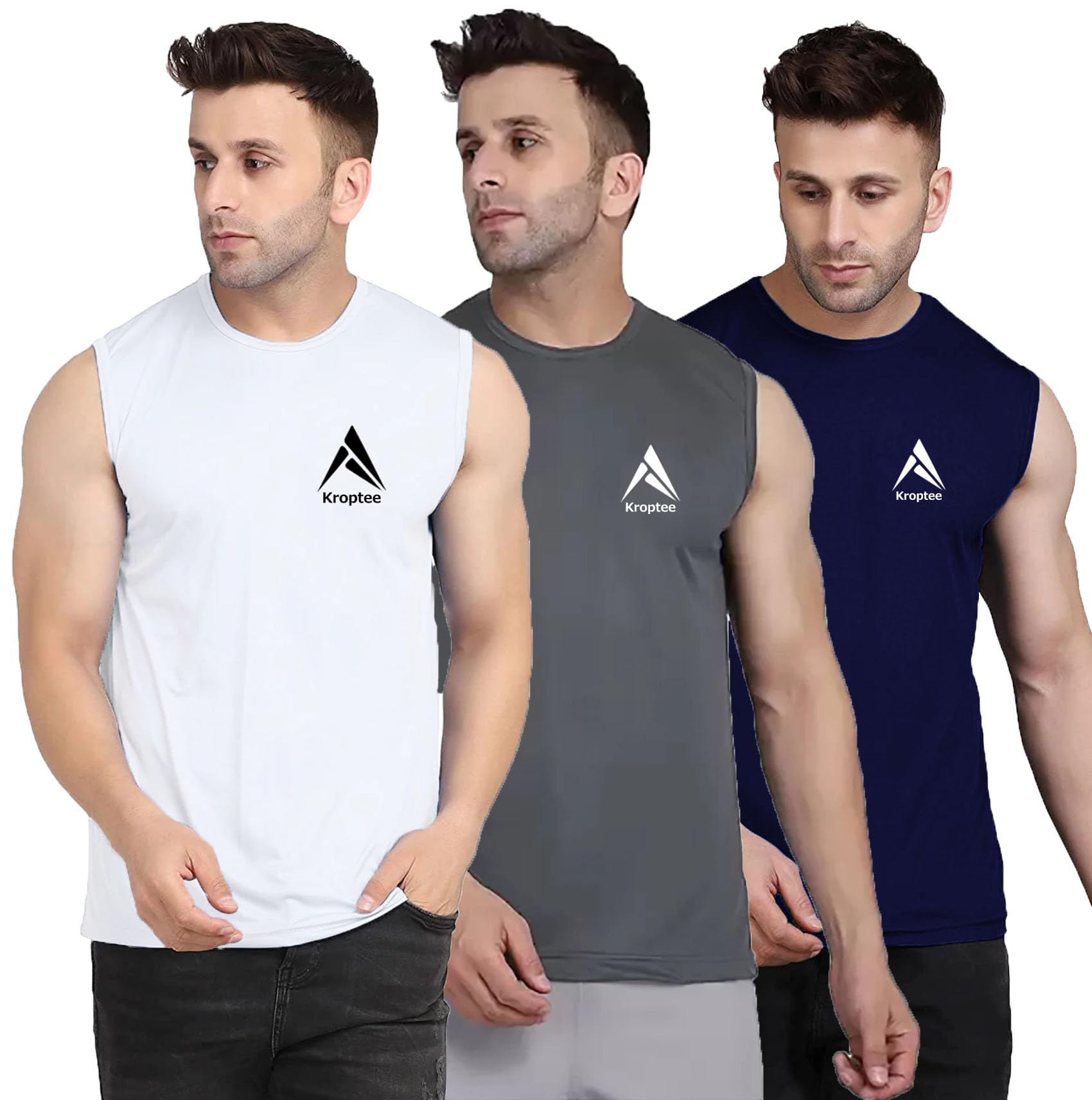 Stylish Men Cotton Casual Gym Vest (Pack of 3)-picture-26