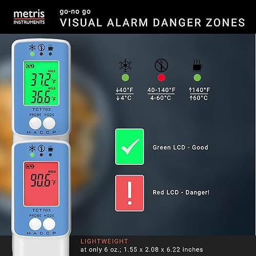 Miniatura 6 de Termómetro de carne para cocinar alimentos láser infrarrojo digital lectura instantánea con sonda para cocina exterior parrilla barbacoa ahumador,
