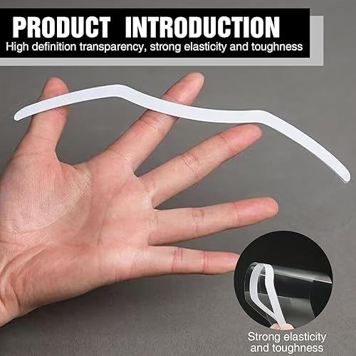 Miniatura 3 de 100 piezas de protector facial transparente para ducha, visera de ducha, parches para cejas