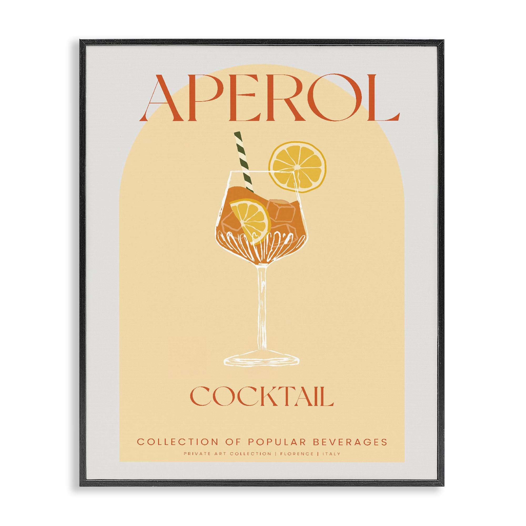 Aperol Cocktail tableau rétro encadré Stupell Industries par Lil' Rue 35x28 cm