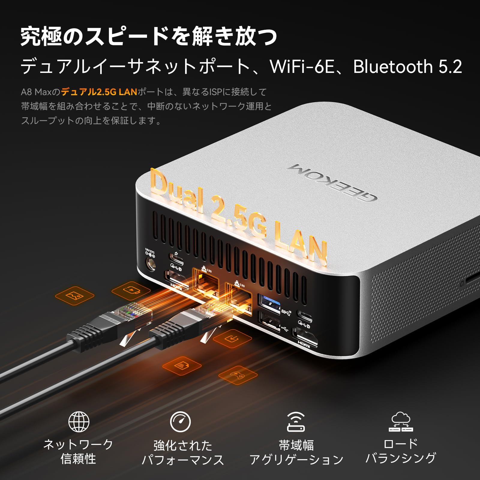 Amazon.co.jp: GEEKOM A8 Max ミニpc、AMD Ryzen 7 8845HS 8コア/16 