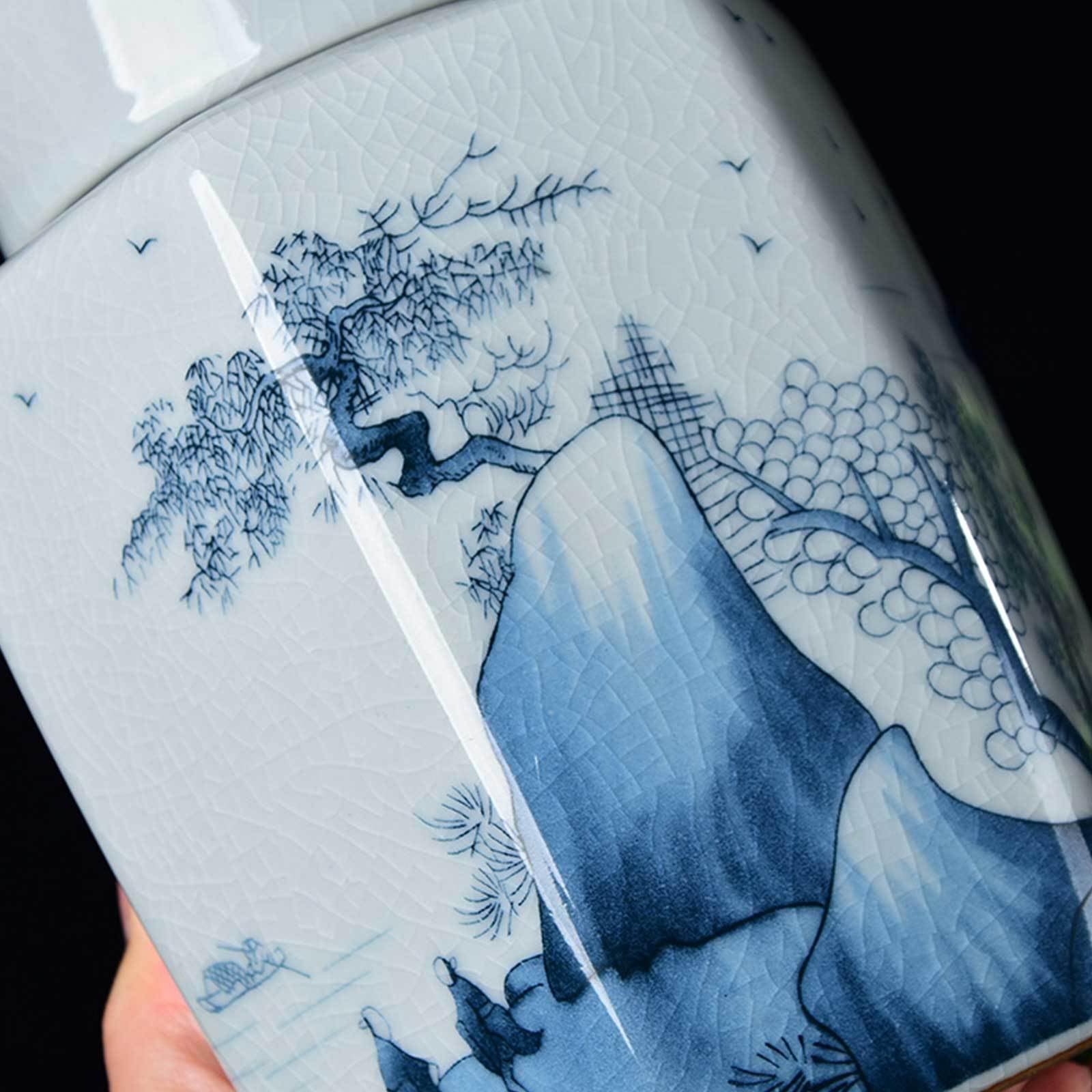 Urny ceramiczne, MBpiękne urny pamiątkowe-urna pogrzebowa wykonana z ceramiki-potrzymaj 50 cali sześciennych prochy ludzkie lub zwierzęce(A)
