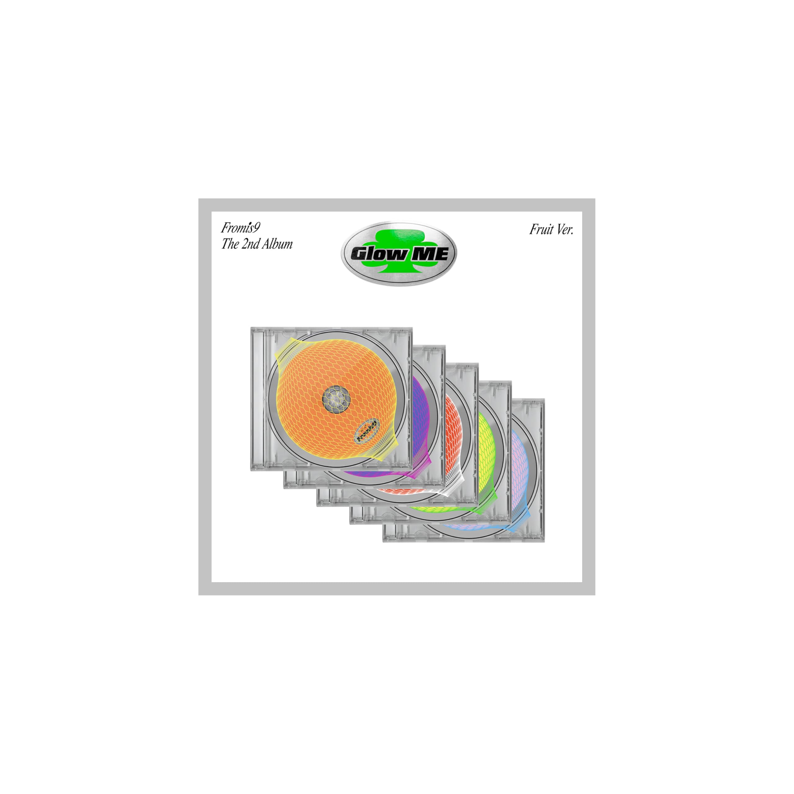 (Juego Fuit: Chaeyoung+Hayoung+Jiheon+Jiwon+Nagyung) fromis_9 Glow ME 2º álbum con seguimiento
