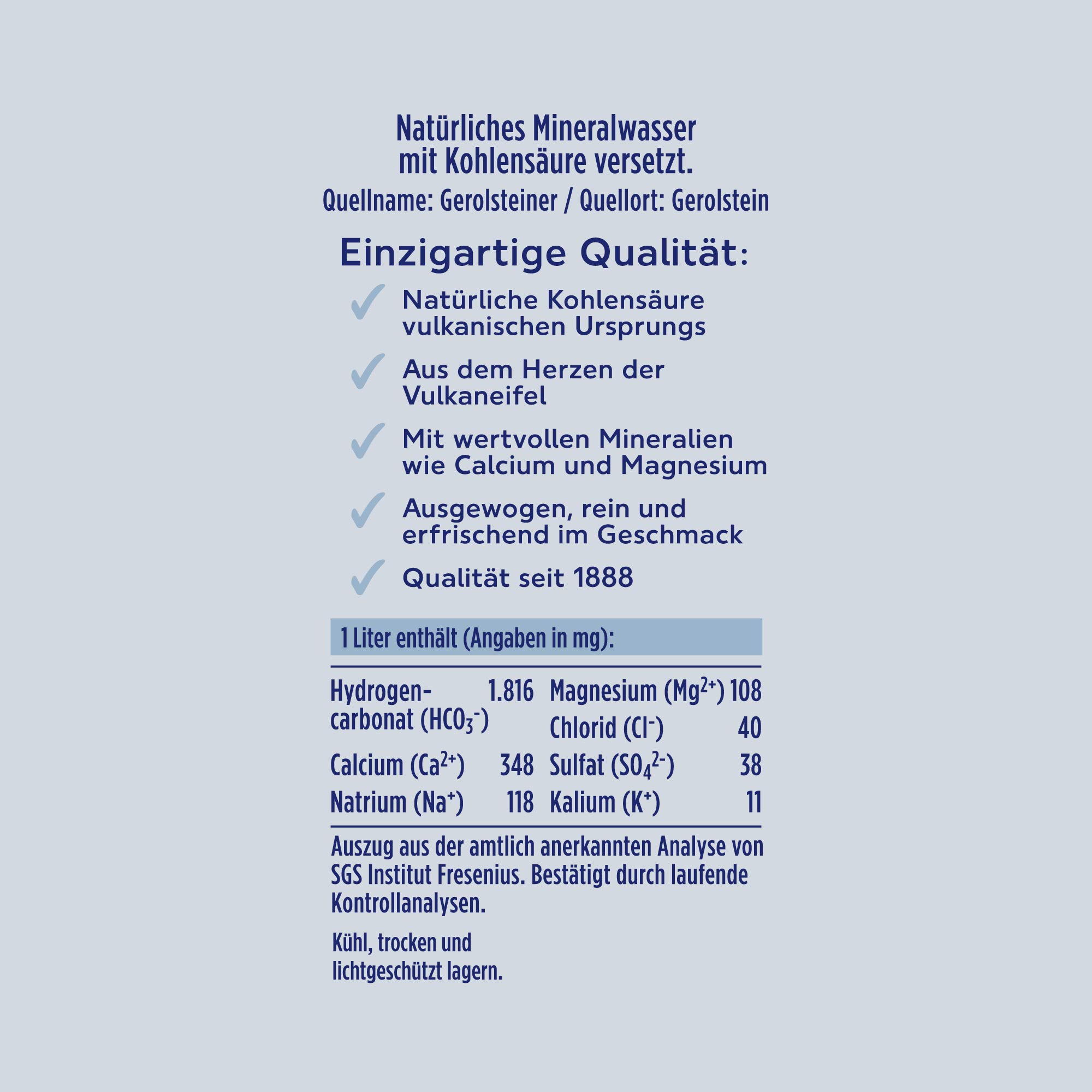 Gerolsteiner Sprudelwasser in Einwegflasche, 24 x 500 ml