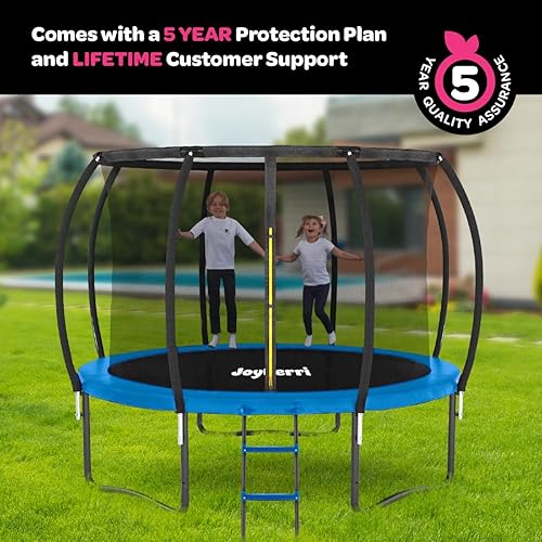 Vista 73 de JoyBerri Trampolín para exteriores - Cama elástica recreativa certificada ASTM, 8 pies, 10 pies, 12 pies, 14 pies, 15 pies, 16 pies, trampolín Negro