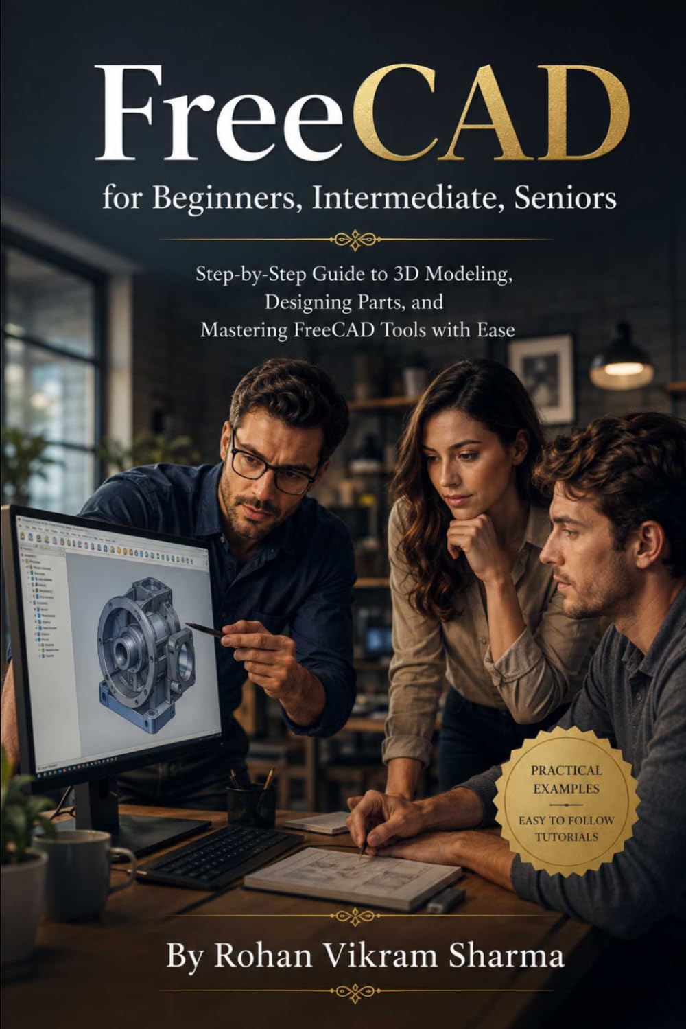 FreeCAD for Beginners, Intermediate, Seniors: Step-by-Step Guide to 3D Modeling, Designing Parts, and Mastering FreeCAD Tools with Ease