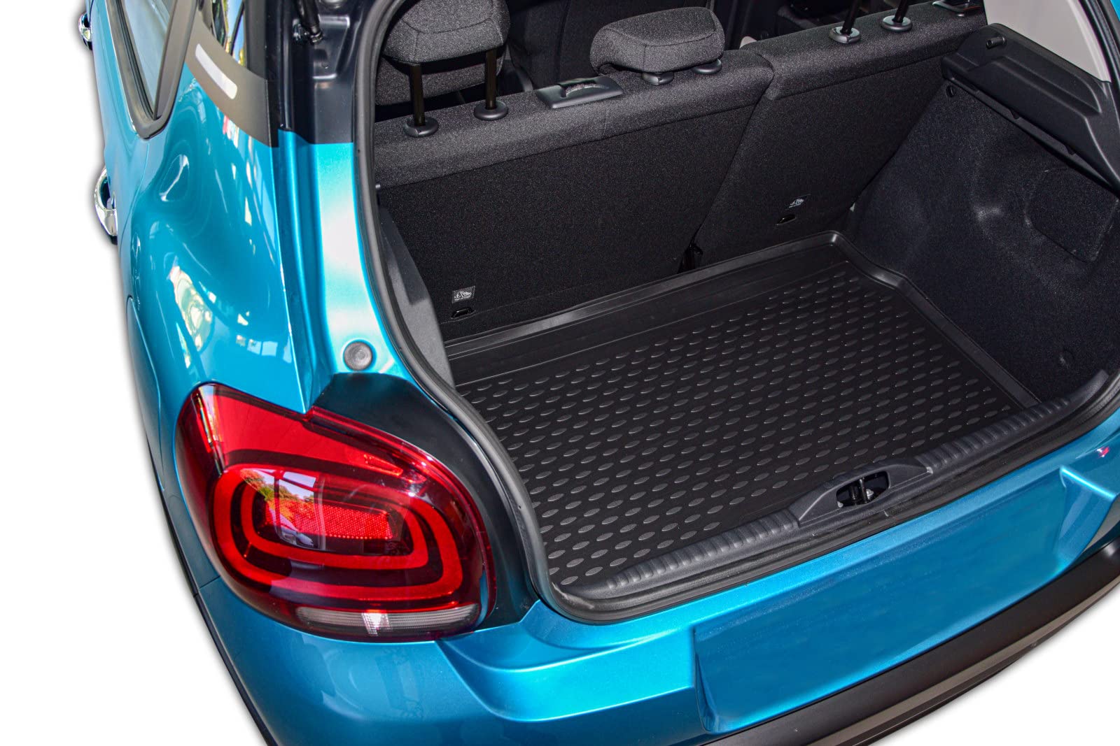 J&J AUTOMOTIVE Vasca Bagagliaio in TPE Gomma per Citroen C3 3 2016-2023, Proteggi Baule con Bordo Alto 3-5 cm, Antiscivolo, Colore Nero, Premium