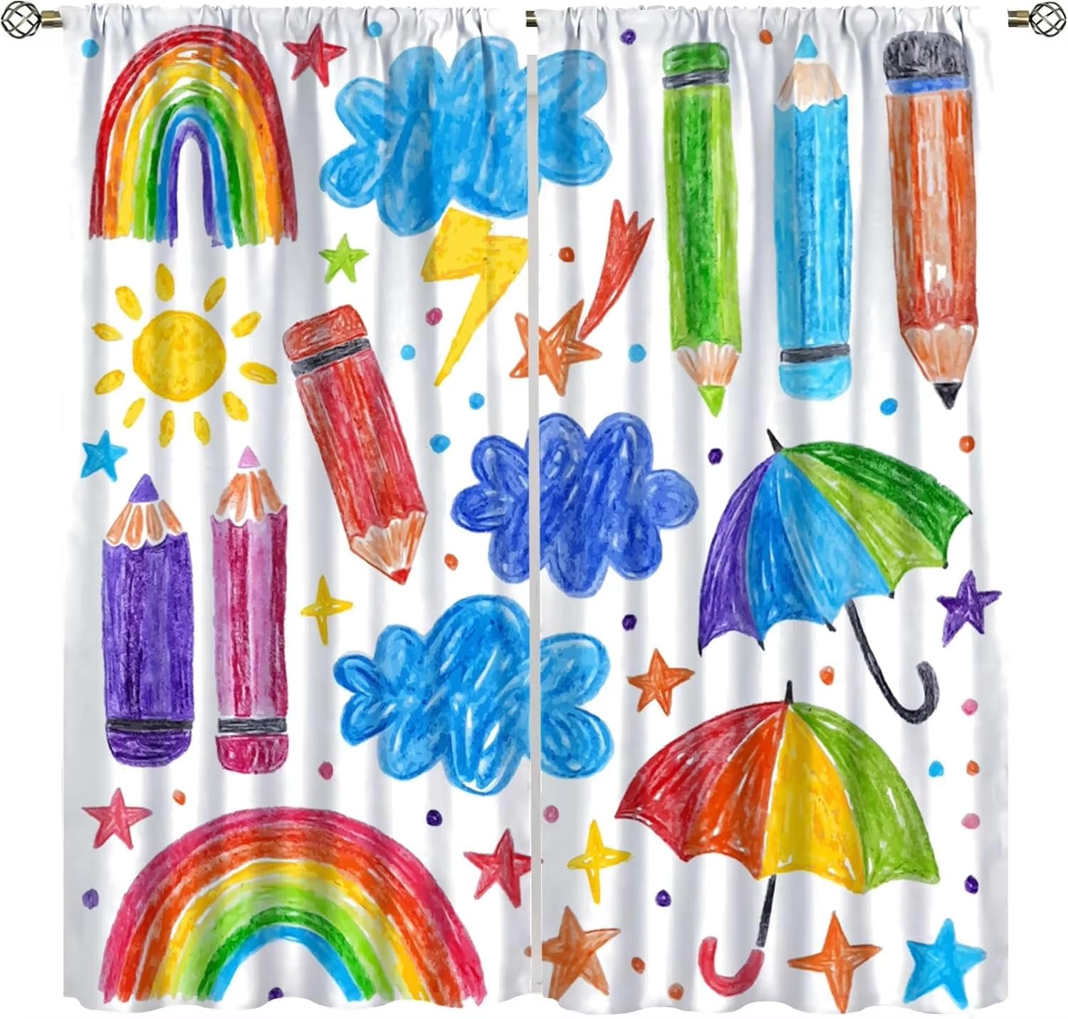 Rideau enfant aquarelle pour illuminer une chambre de fille ou garçon