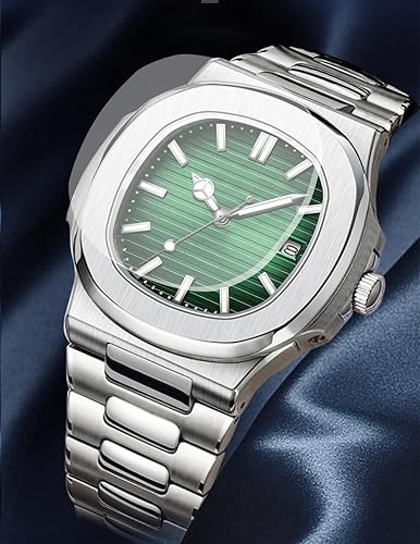 Miniatura 3 de Reloj de movimiento de cuarzo para hombre, reloj luminoso impermeable para hombre, relojes de negocios de correa de acero inoxidable