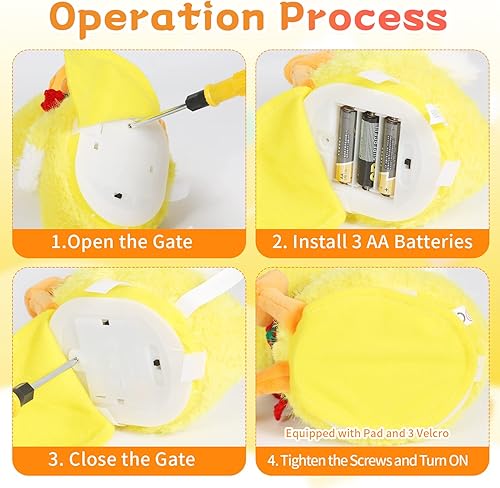 Miniatura 4 de Pato bailarín cantante, pato quacking, sacudida del cuerpo, juguete musical de pato de peluche canciones inglesas cantando regalos animados de